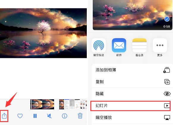 白朗苹果14维修店分享iPhone14相册视频如何循环播放 