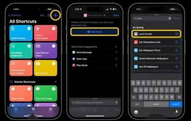 白朗苹果14锁屏维修店分享iPhone14升级iOS16.4后如何创建锁屏快捷方式 
