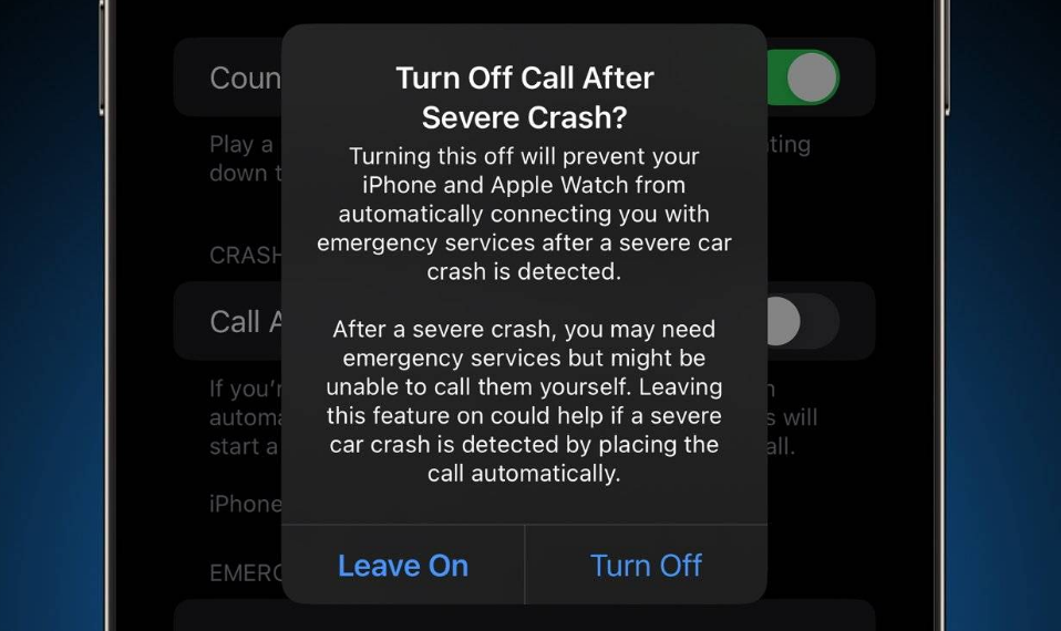白朗苹果14维修分享 iPhone 14 和 Apple Watch 上关闭崩溃检测 