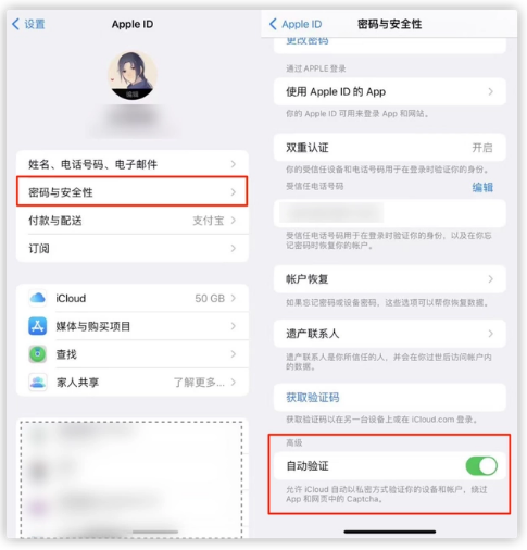 白朗苹果手机维修分享iOS 16 自动验证功能开启方法 